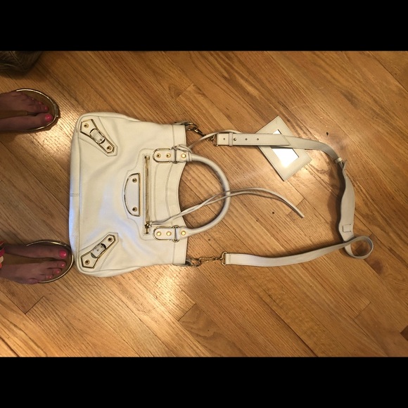 Balenciaga Handbags - JLN Balenciaga White Leather Classic Motorcycle